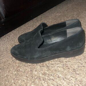 Donna Karan NY Black Suede Loafers Size 9M